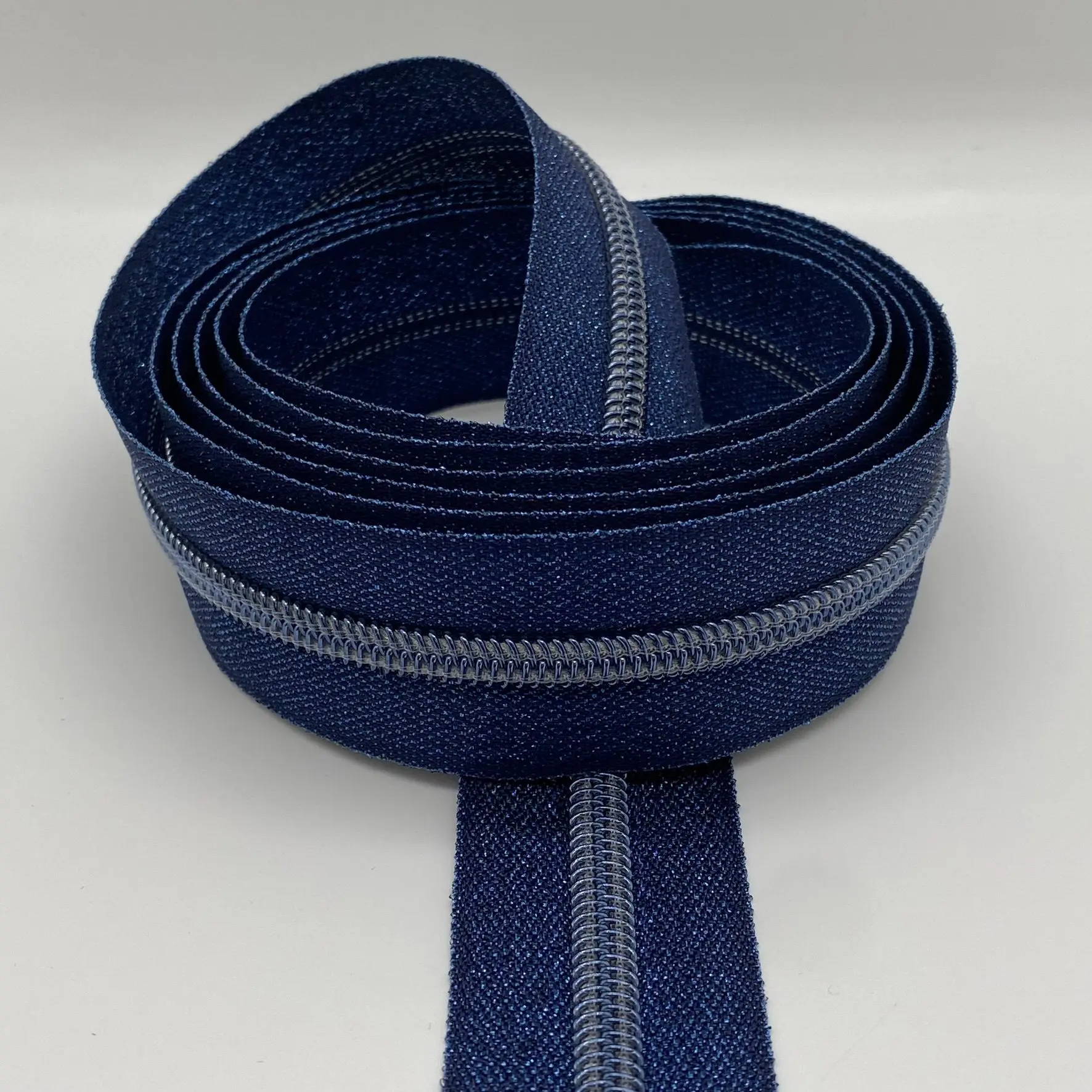 Reißverschluss Blue Glitter, breit – Bild 5