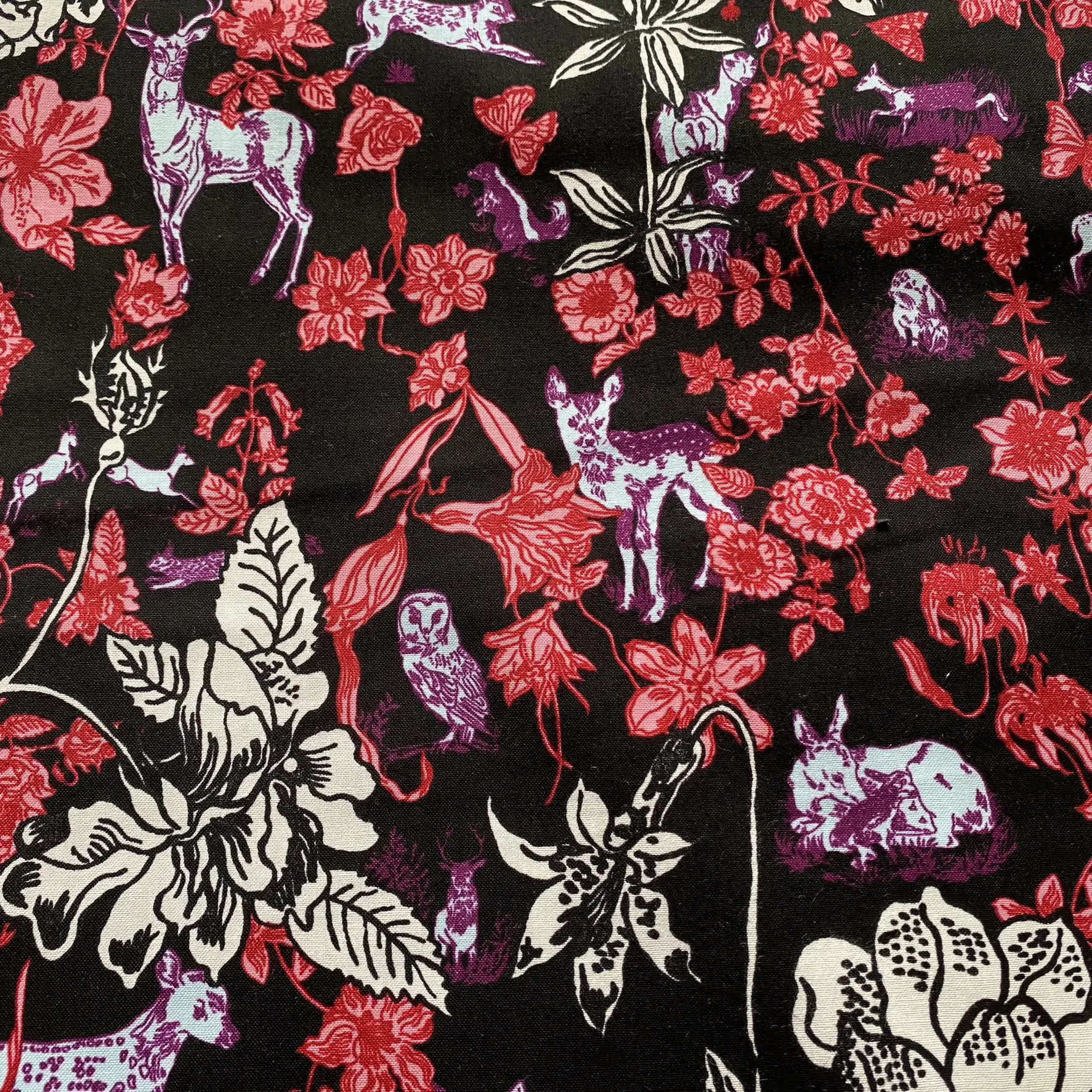 Woodland Walk - Fawn in Flowers, Schwarz, Nathalie Lete – Bild 9