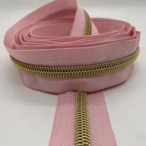 Reißverschluss Golden Star, breit, rosa