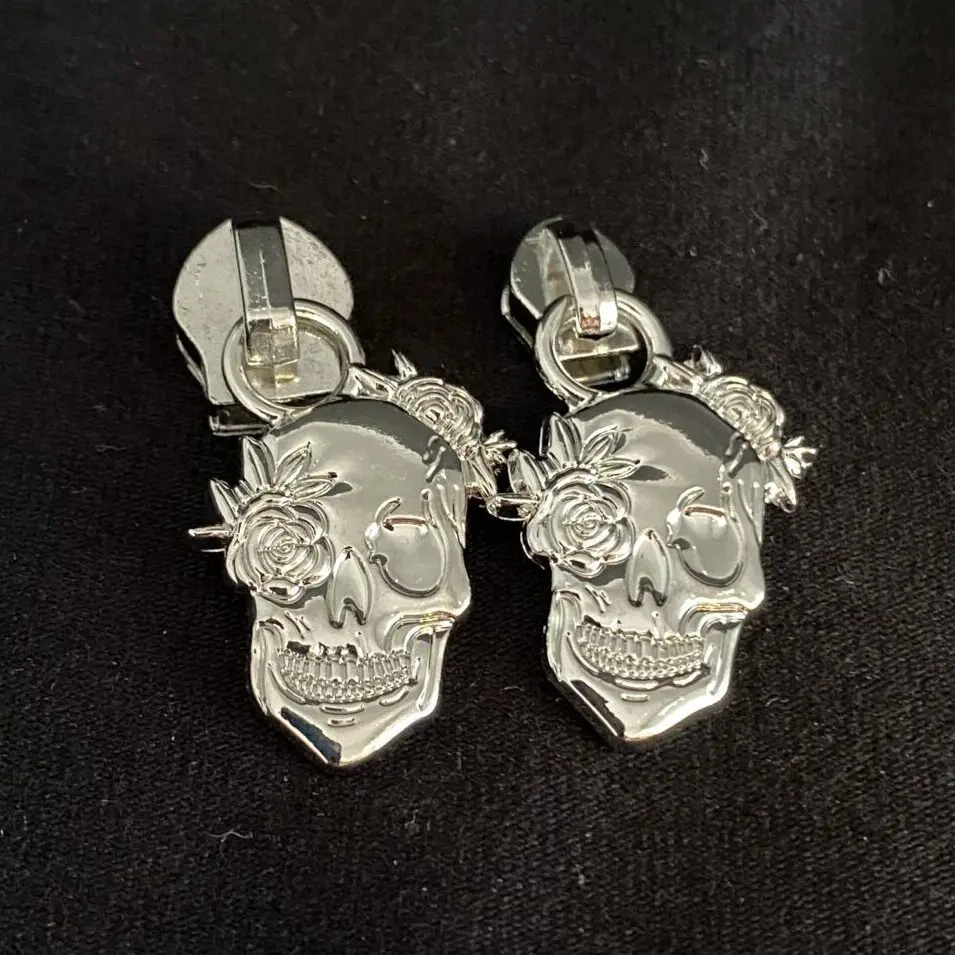 Zipper Skull and Rose, breit, silber – Bild 4