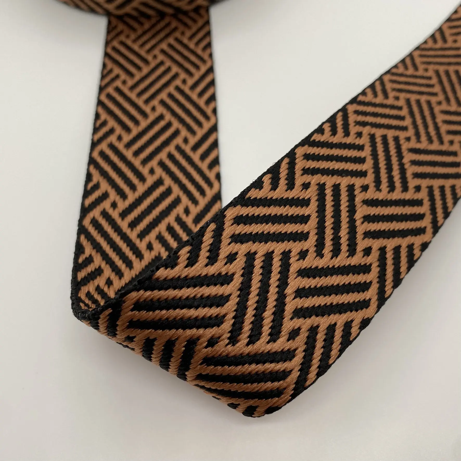 Gurtband Braided, 38mm, schwarz-cognac – Bild 6