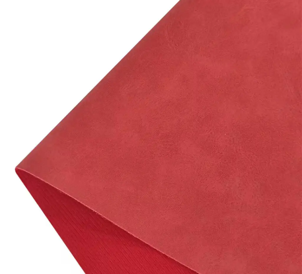 Nubuk Kunstleder Annabelle rot in Vintage Optik