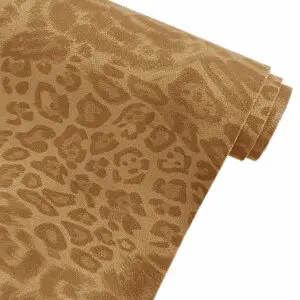 Kunstleder Shimmering Leo hellbraun