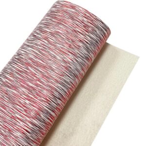 Kunstleder Stripes, weiß-rot