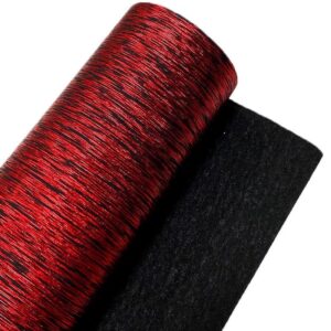 Kunstleder Stripes, schwarz-rot