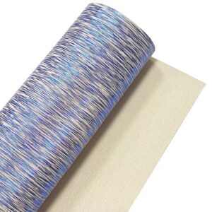 Kunstleder Stripes, weiß-blau