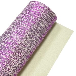 Kunstleder Stripes, weiß-lila