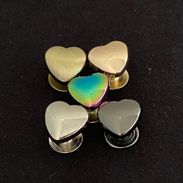Schraubniete Heart, hellgold (warmer Ton) – Bild 5
