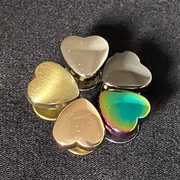 Schraubniete Heart, hellgold (warmer Ton) – Bild 4