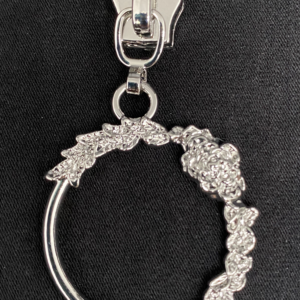 Zipper Flower-Circle, breit, silber