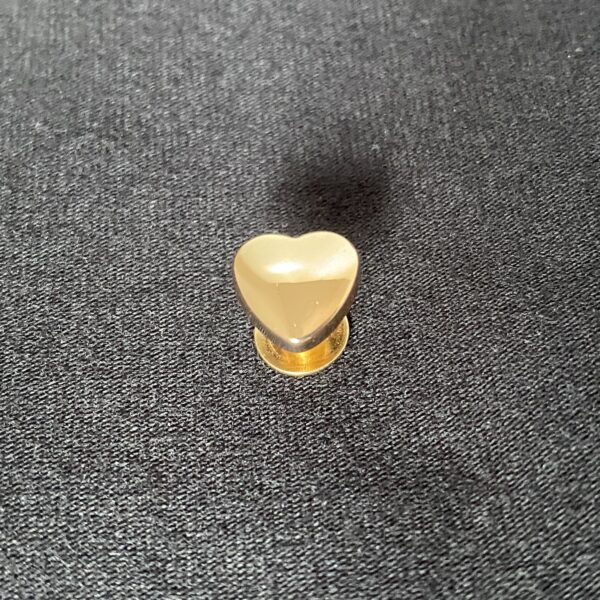 Schraubniete Heart, hellgold (warmer Ton) – Bild 2