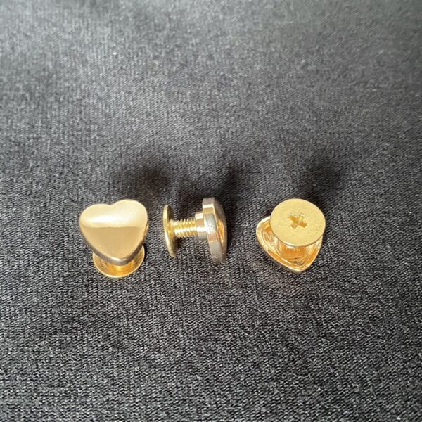 Schraubniete Heart, hellgold (warmer Ton) – Bild 3