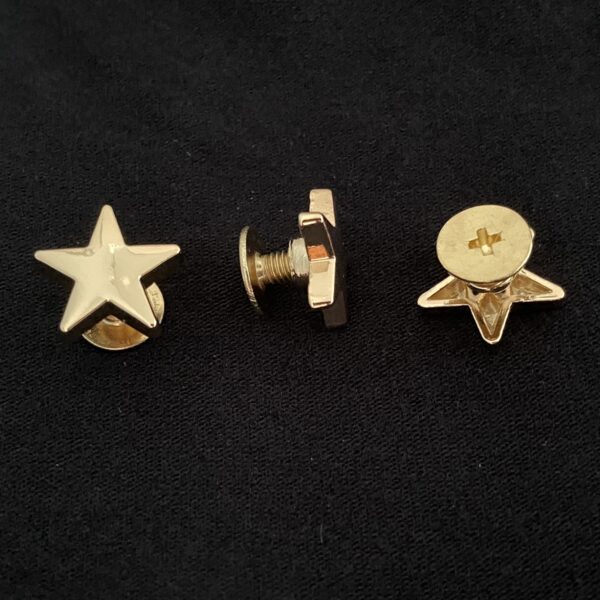 Schraubniete Star, hellgold (warmer Ton) – Bild 3