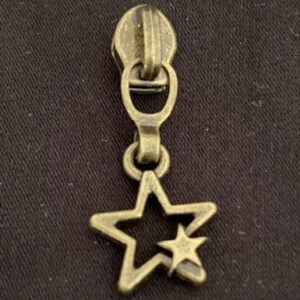 Zipper 2 Stars, schmal, bronze