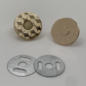 Magnetknopf Slim, 2 mm schmal, hellgold