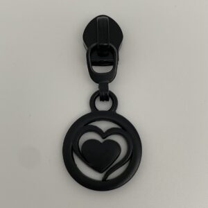 Zipper Growing Love, breit, mattschwarz