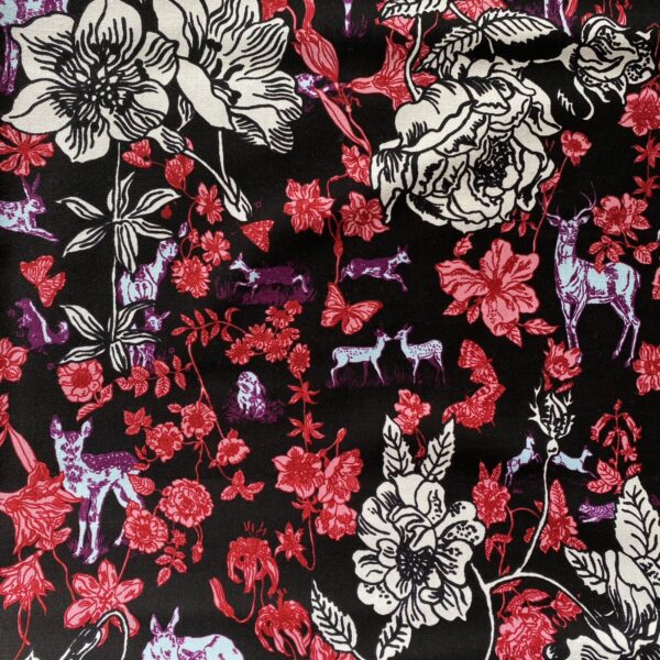 Woodland Walk - Fawn in Flowers, Schwarz, Nathalie Lete – Bild 6