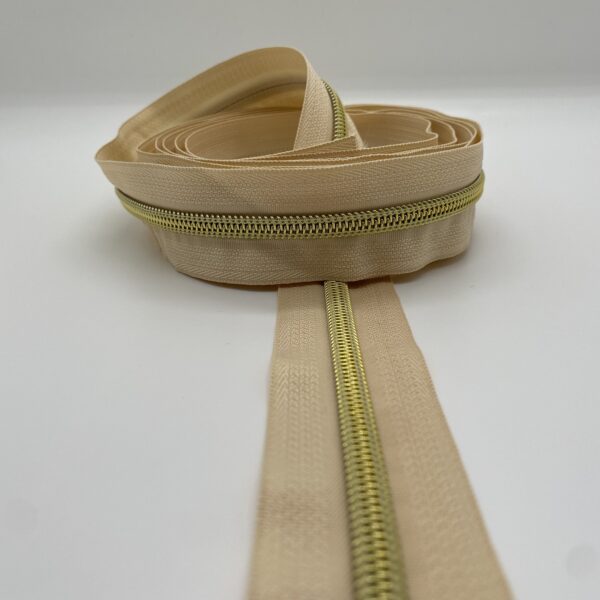 Reißverschluss Golden Star, breit, hellbeige – Bild 4
