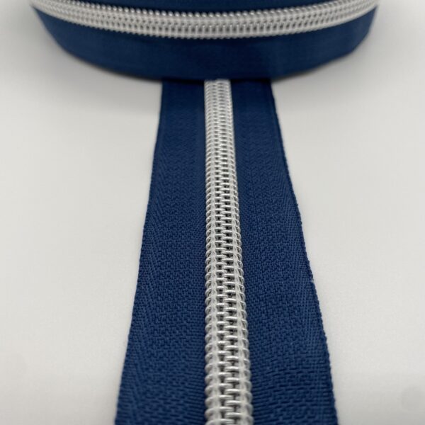 Reißverschluss Silver Star, breit, navyblau – Bild 6