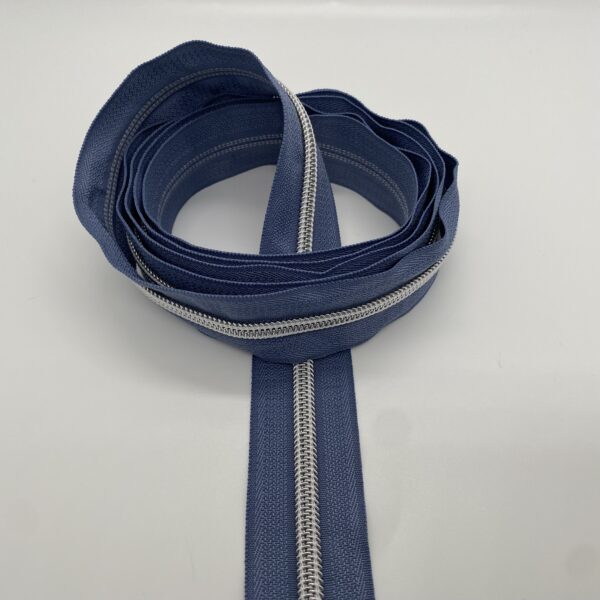 Reißverschluss Silver Star, breit, rauchblau – Bild 3