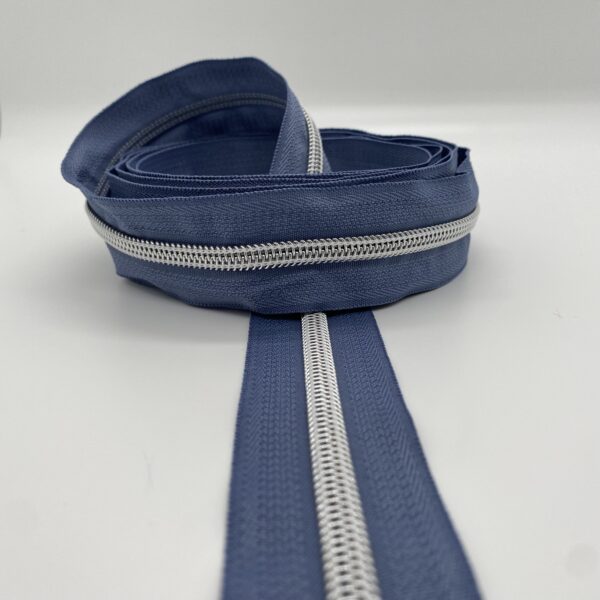 Reißverschluss Silver Star, breit, rauchblau – Bild 5