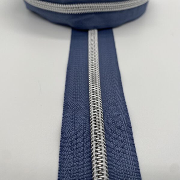 Reißverschluss Silver Star, breit, rauchblau – Bild 6