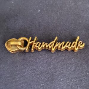 Zipper Handmade, schmal, messing