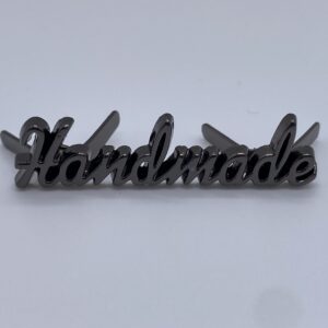 Metalllabel Handmade, gunmetal