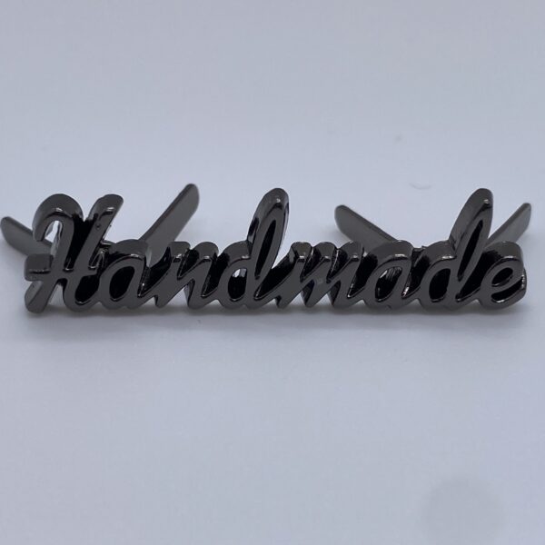 Metalllabel Handmade, gunmetal