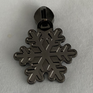 Zipper Schneeflocke, breit, gunmetal