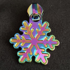 Zipper Schneeflocke, breit, regenbogen