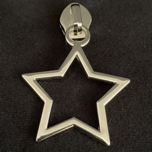 Zipper Big Star, breit, silber