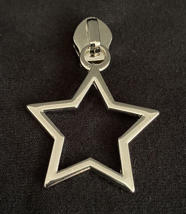 Zipper Big Star, breit, silber