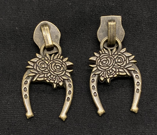 Zipper Hufeisen, breit, bronze – Bild 2