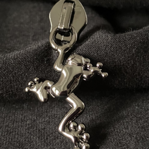 Zipper Frosch, breit, gunmetal