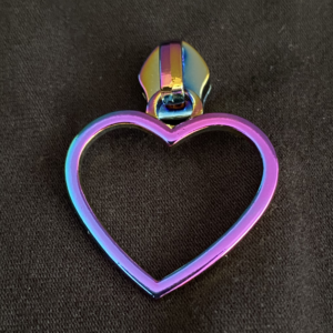 Zipper Heart, mittlere Größe, breit, regenbogen