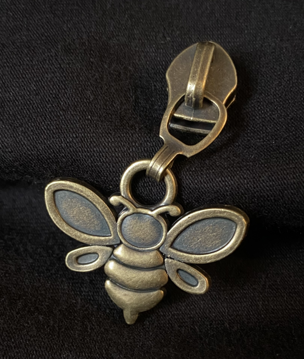 Zipper Biene, breit, bronze