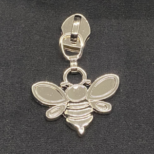 Zipper Biene, breit, silber
