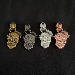 Zipper Skull&Rose, schmal