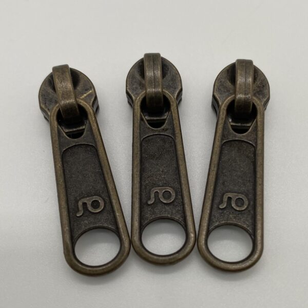 Standard Zipper, breit, altmessing – Bild 3