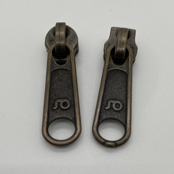 Standard Zipper, breit, altmessing – Bild 2