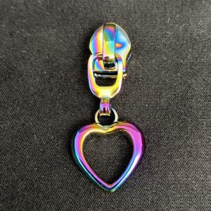 Zipper Heart, kleine Größe, breit, regenbogen