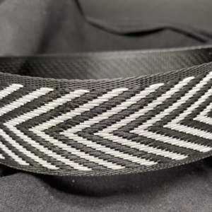 Gurtband Arrow, 38mm, schwarz-weiß