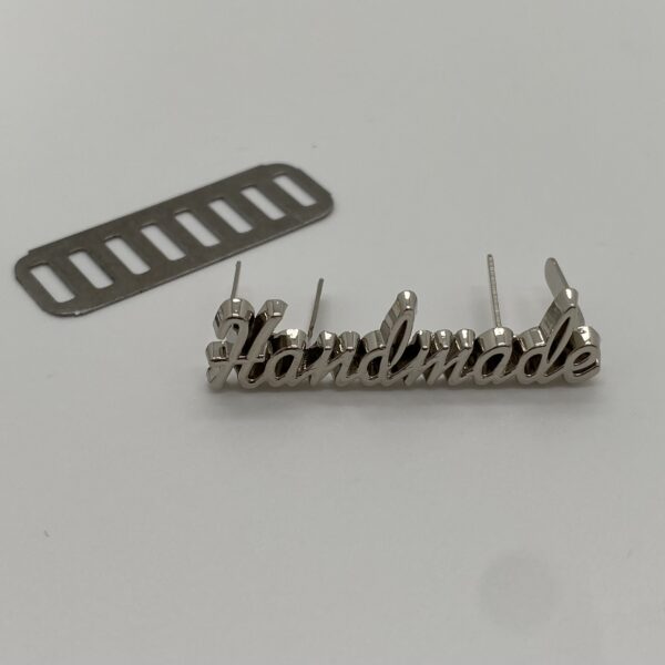 Metalllabel Handmade, silber – Bild 3