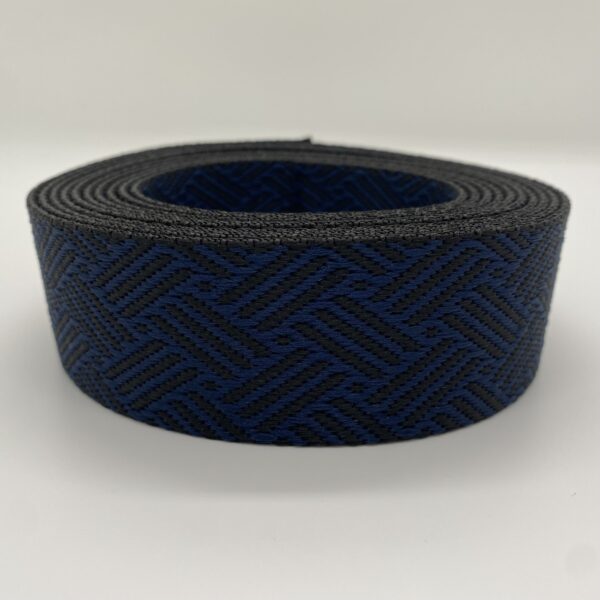 Gurtband Braided, 38mm, schwarz-blau – Bild 2