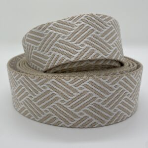 Gurtband Braided, 38mm, beige-weiß