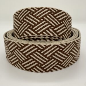 Gurtband Braided, 38mm, beige-braun
