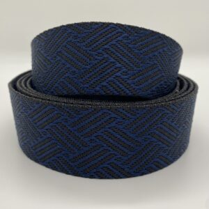 Gurtband Braided, 38mm, schwarz-blau