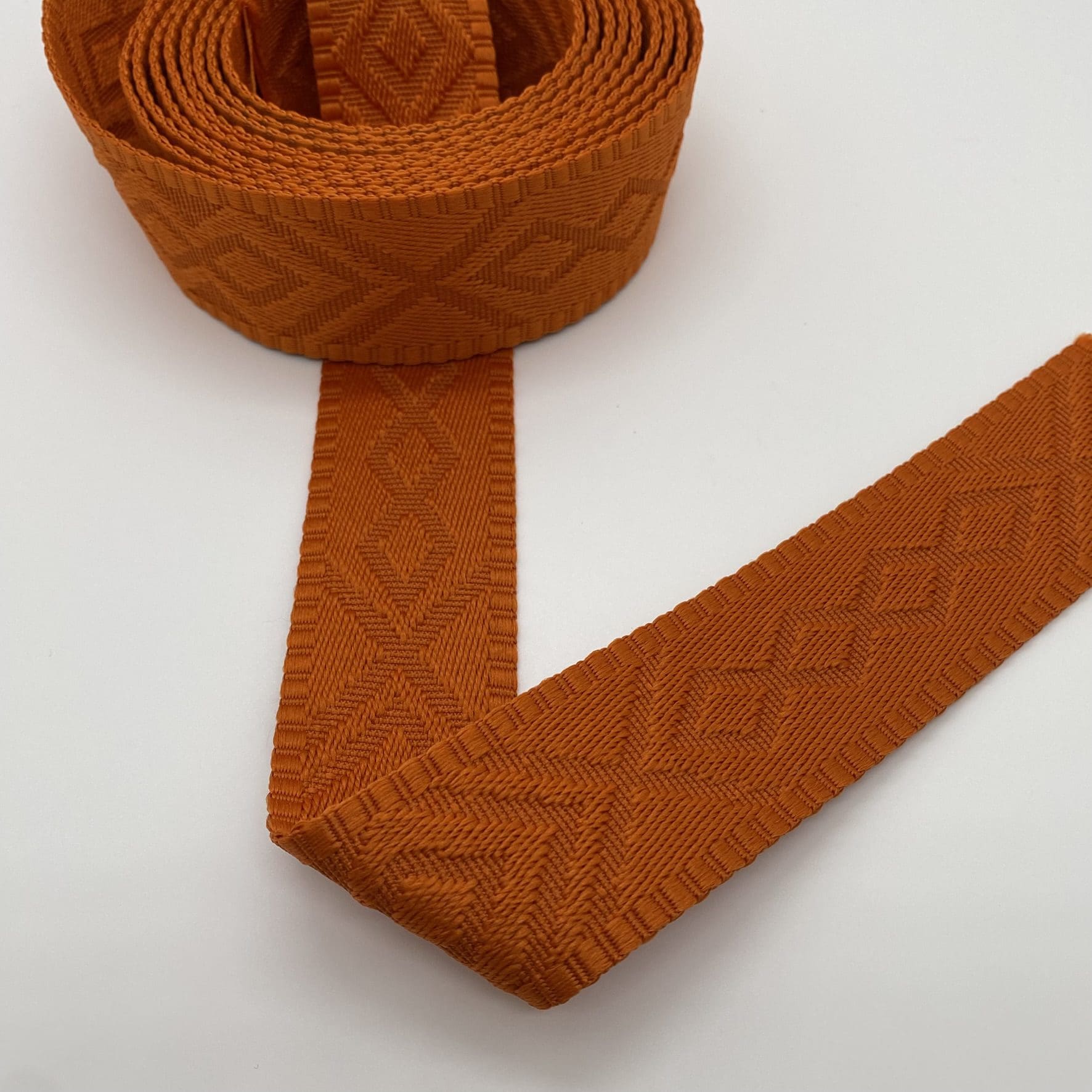 1,5 m Reststück - Gurtband Ethno, 38mm, orange – Bild 7