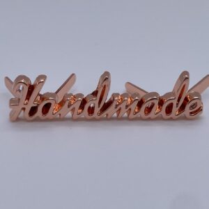 Metalllabel Handmade, roségold